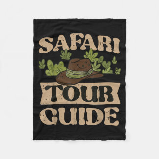 Safari Tour Guide Costume Jungle Zoo Wildlife Men Fleece Blanket