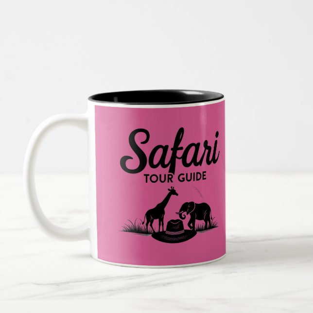 Safari Tour Guide Gift Two-Tone Coffee Mug (Left)