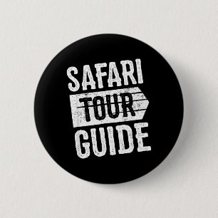 Safari Tour Guide Shirt Kids Funny Halloween 6 Cm Round Badge