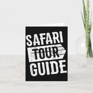 Safari Tour Guide Shirt Kids Funny Halloween Card