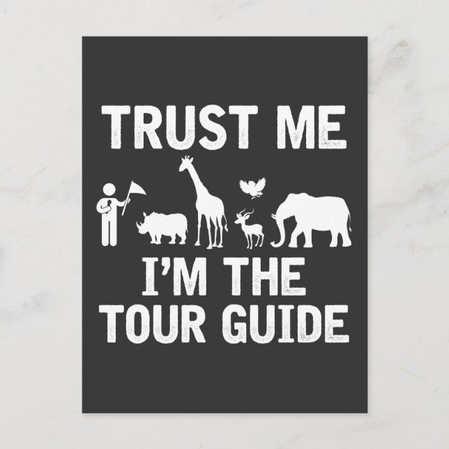 Safari Tour Guide Zoo Animal Vacation Wilderness Postcard (Front)
