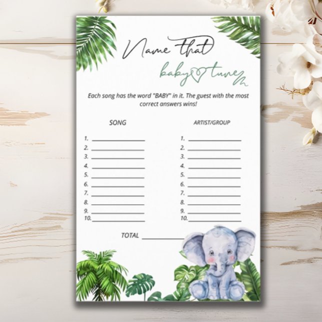 Safari Tropical Name That Baby Tune Game Flyer (Creator Uploaded)