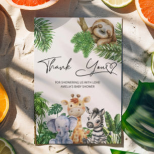 Safari Tropical Thank You Card