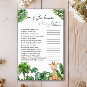 Safari Tropical Who Knows Mummy Best Game Flyer