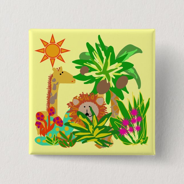 Safari Tshirts and Gifts 15 Cm Square Badge (Front)