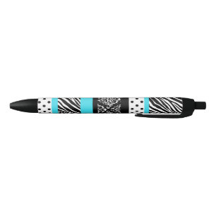Safari: Turquoise Black Ink Pen