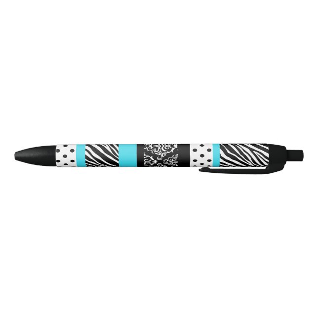Safari: Turquoise Black Ink Pen (Bottom)