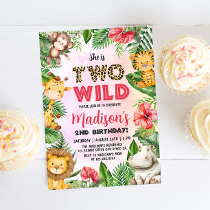 Safari Two Wild 2nd Birthday Invitation