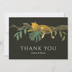 Safari Wedding Jungle Cheetah Thank You Card