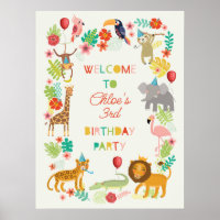 Safari Welcome Sign, Jungle Safari Party Decor
