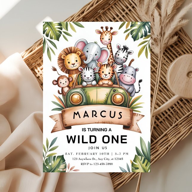 Safari Wild Adventure Party Invitation (Creator Uploaded)