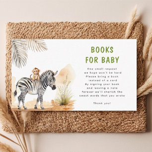 Safari Wild Baby Animal Books For Baby Baby Shower Enclosure Card