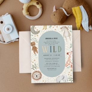 Safari Wild Boy Baby Shower Invitation