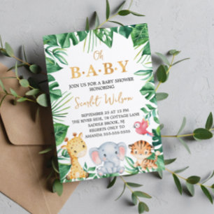 Safari Wild Oh Baby! Baby Shower Invitation
