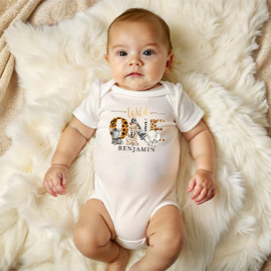 Safari Wild One 1st Birthday Baby Bodysuit