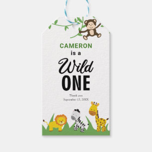 Safari Wild One 1st Birthday Cute Kawaii  Gift Tags