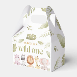 Safari Wild One 1st Birthday Favour Box
