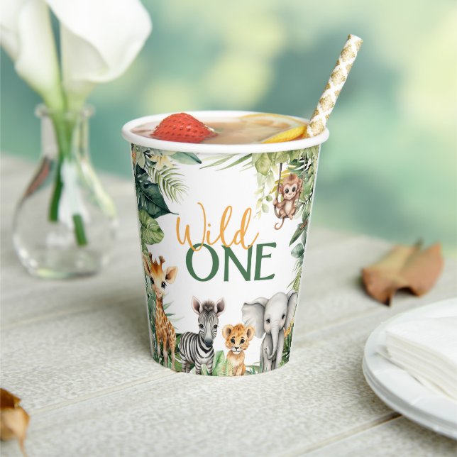 Safari WILD ONE 1st Birthday Party Cup (Insitu)