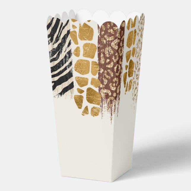 Safari Wild one animal prints birthday Favour Box (Back)