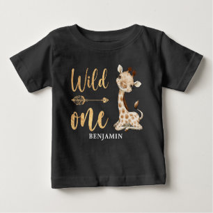 Safari Wild One Baby Animals 1st Birthday Baby  Baby T-Shirt