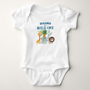 Safari Wild One Baby Bodysuit