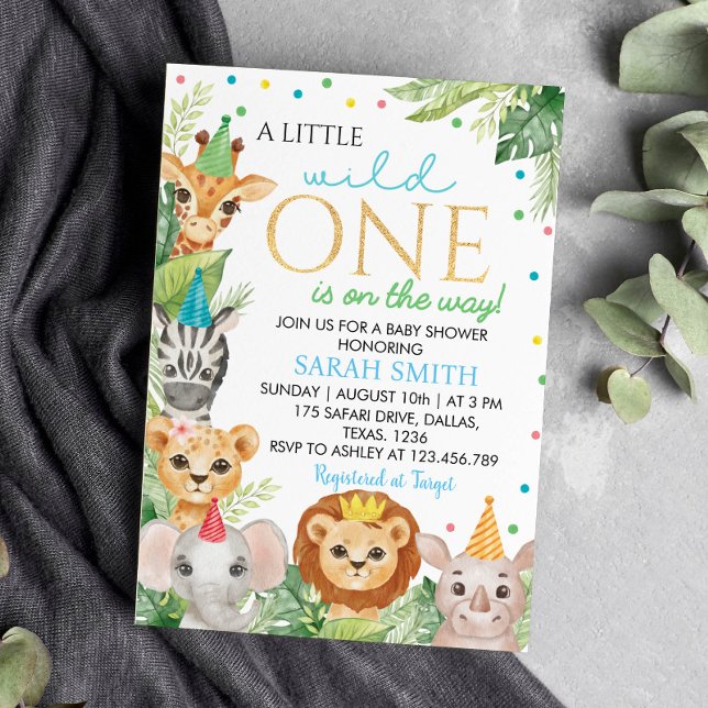 Safari Wild One Baby Shower Invitation (Creator Uploaded)