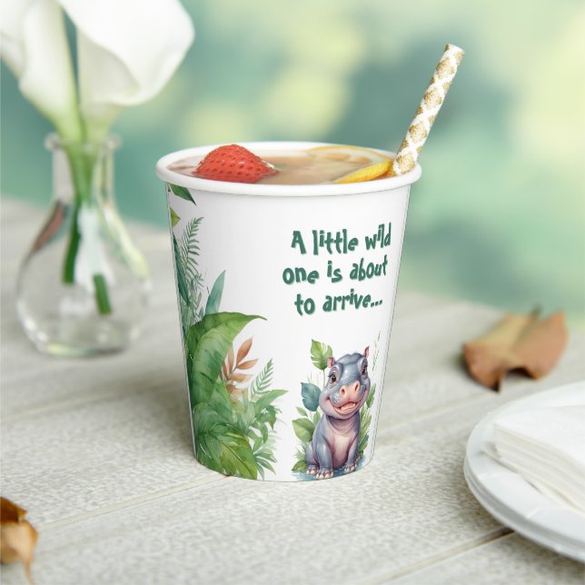Safari Wild One Baby Shower Paper Cups (Insitu)