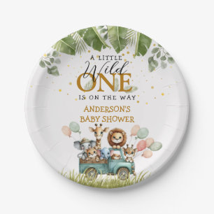 Safari Wild One Baby Shower Paper Plate