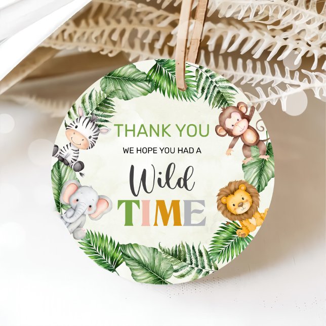 Safari Wild One Birthday Favour Tags (Creator Uploaded)