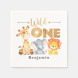 Safari Wild One Birthday Napkins
