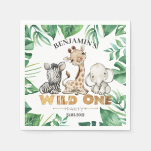 Safari Wild One Birthday Napkins