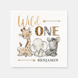 Safari Wild One Birthday Napkins