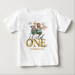 Safari Wild One First Birthday  Baby T-Shirt<br><div class="desc">Let your little explorer embrace their wild side with our Safari Wild One First Birthday Baby T-Shirt! Crafted with soft, comfortable fabric, this adorable tee features vibrant safari animals and 'Wild One' typography, perfect for your little adventurer's special day. It's a must-have for celebrating their first journey into the wild!...</div>