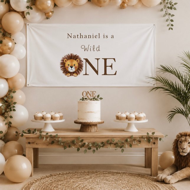 Safari wild one first  birthday  banner (Creator Uploaded)