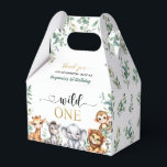 Safari Wild One Jungle Animals 1st Birthday Favour Box<br><div class="desc">Safari wild one jungle animals 1st birthday favour box.</div>