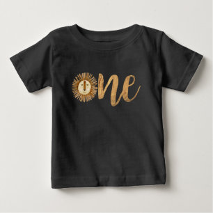 Safari Wild One Lion 1st Birthday Baby T-Shirt