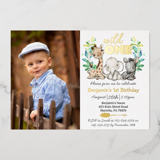 Safari Wild One Photo Real Gold (Front)