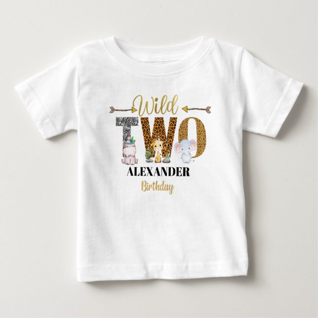Safari Wild Two Kids T-Shirt (Front)