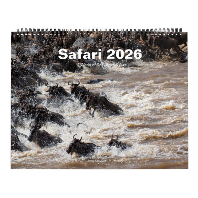 Safari Wildlife 2026 Wall Calendar (Big Five & Bey (Cover)