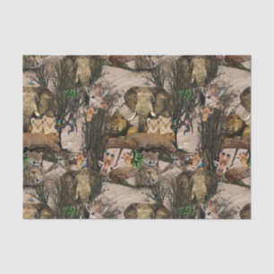 Safari Wildlife Destination Repeat Pattern Tissue Paper