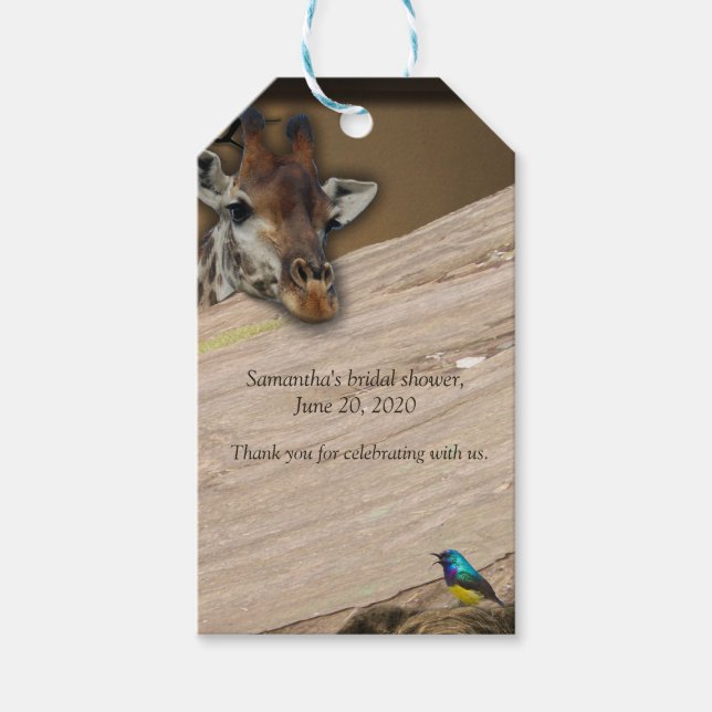 Safari Wildlife Gift Tag (Front)
