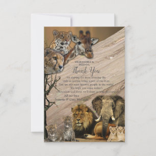 Safari Wildlife Thank You Card