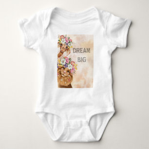 Safari wildone baby shower Pink Baby Bodysuit