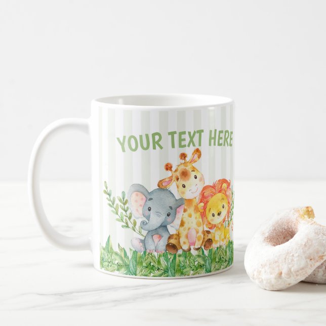 Safari Zoo Animal Mug (With Donut)