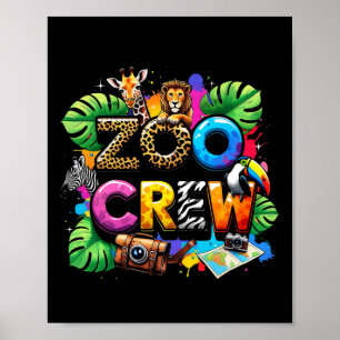 Safari Zoo Giraffe Crew Animal Zoo Keeper Kids Fie Poster