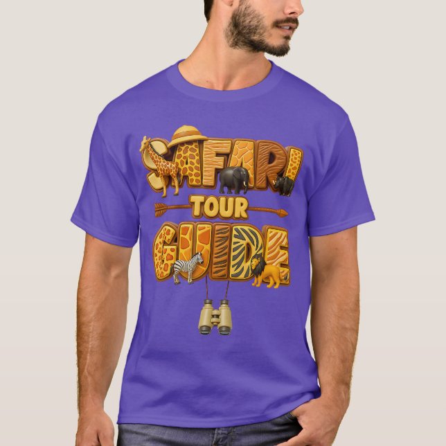 Safariour Guide Costume Africa Zoo Safariour vinta T-Shirt (Front)