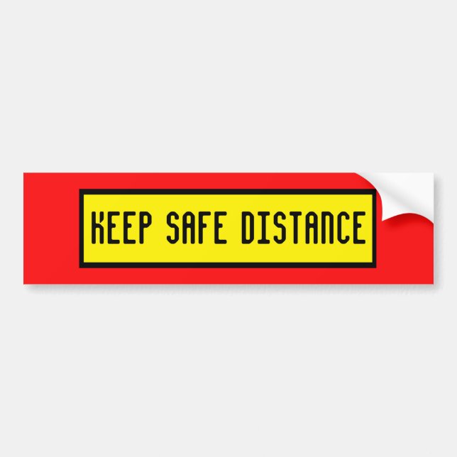 Safe Distance bumper sticker (Front)