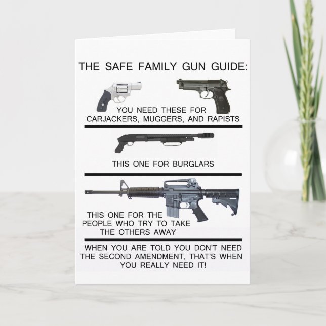 SAFE FAMILY GUN GUIDE CARD (Front)
