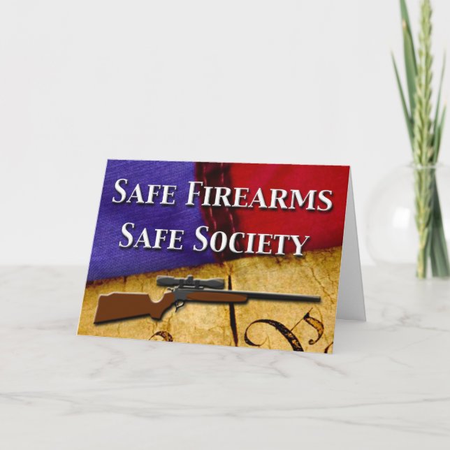 Safe Firearms, Safe Society Card (Front)