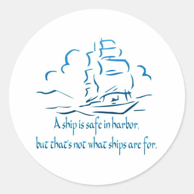 Safe Harbour Classic Round Sticker (Front)